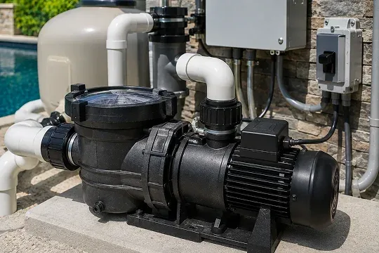 Electrical connection for a residential pool heat pump